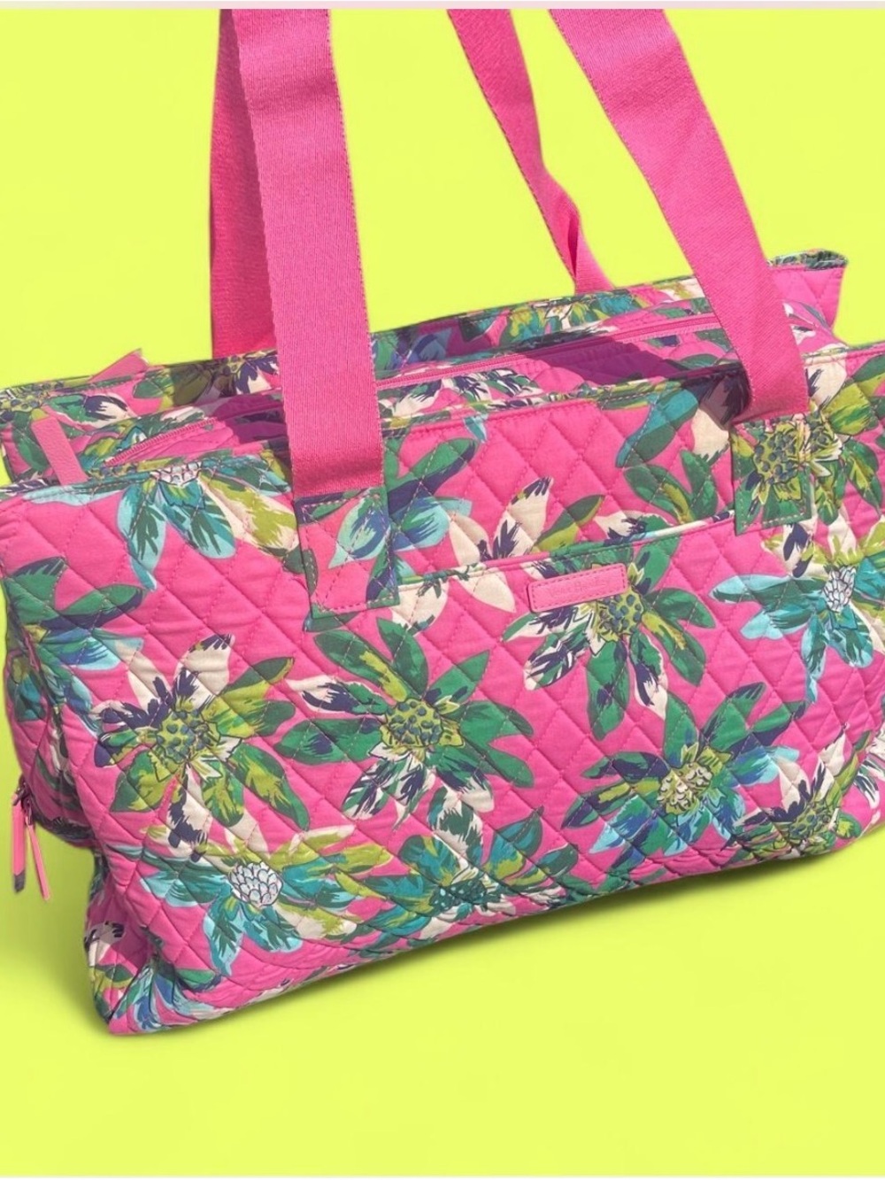 Vera Bradley Tropical Paradise Grand Traveler dual pocket luggage